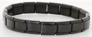 9mm Black Plated Italian Charm Starter Bracelet