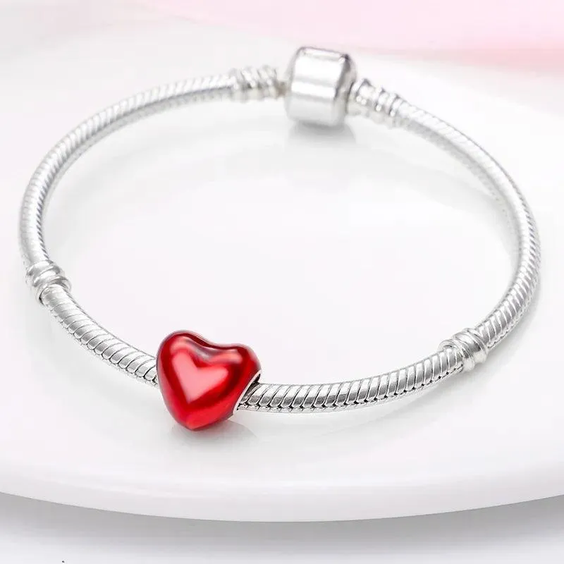 Charming Sterling Silver Red Heart Beads for Pandora - Love & Luck Gifts