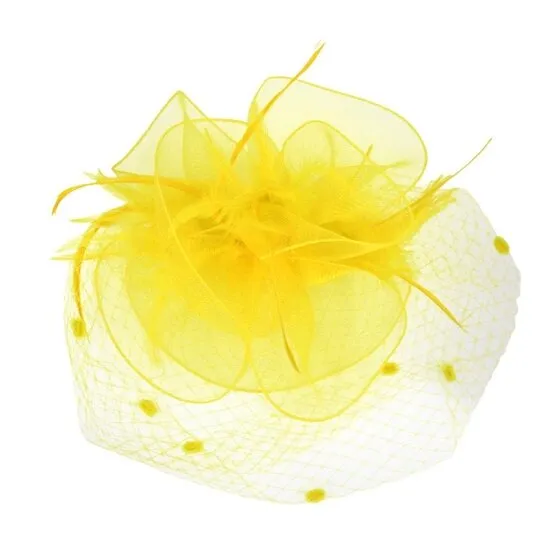 Fiona | Feather Mesh Flower Fascinator